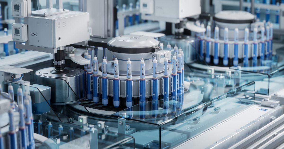 A lab production equipment making injectors.