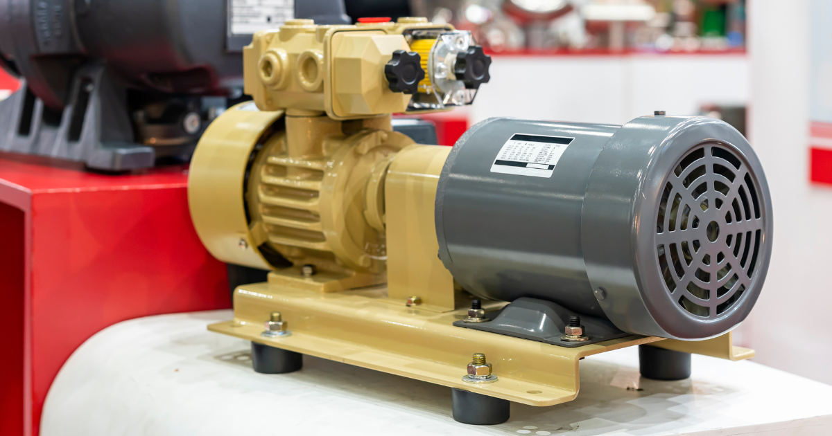 A dry vacuum pump in an industrial setting.