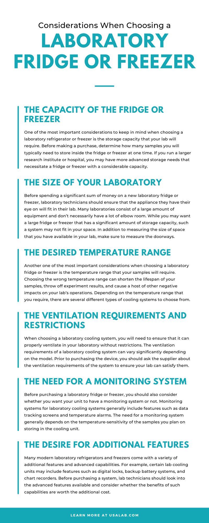 Considerations When Choosing a Laboratory Fridge or Freezer